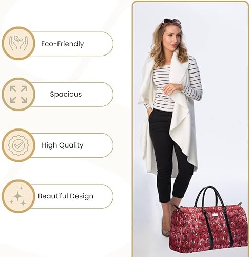 Miniatura 5 de Bolsa de lona grande para mujer, equipaje de mano para mujer, equipaje de mano para mujer, bolsas de viaje para adolescentes y niñas