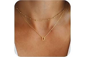 18k Gold Dainty Initial Necklace