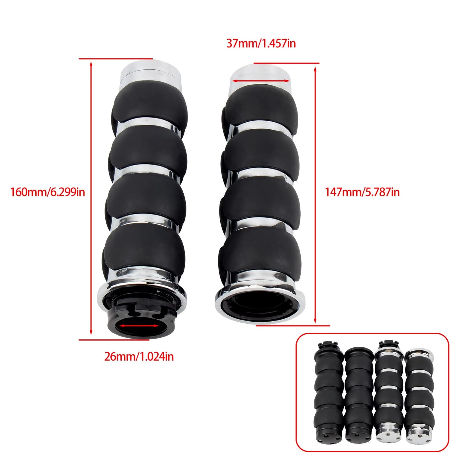 Coprimanubrio Moto Manopole Accessori Universali Manicotto Antiscivolo Coperture manubrio moto | Coprimanubrio Moto 7/8'' 1'' Manopole Accessori Universali Manicotto Antiscivolo(2Pc black)