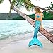 Fin Fun Mermaidens - Mermaid Tails for Swimming for Women, Teens, and Adults with Monofin, 8, Tidal Teal