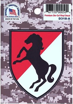 11th Armored Cavalry Regiment Combat Service Badge 2.75" x 3.5" Sticker