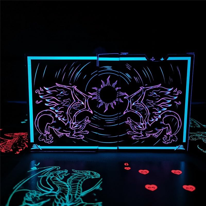 Naipes de poker fluorescentes Dragon Roar miniatura 2