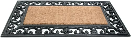 Miniatura 2 de Imports Decor - Felpudo de goma con parte trasera de fibra de coco, puerta de campo, 18 x 30 pulgadas
