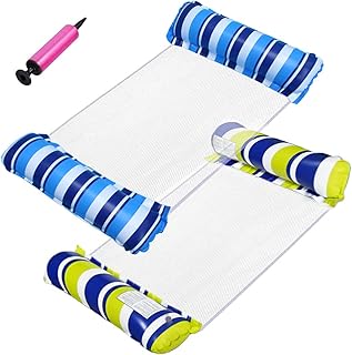 Aqua 4-in-1 Hammock Inflatable Pool Float, Multi-Purpose Pool Hammock （Lounge Chair, Saddle，Drifter，Hammock Pool Chair , Portable Water Hammock