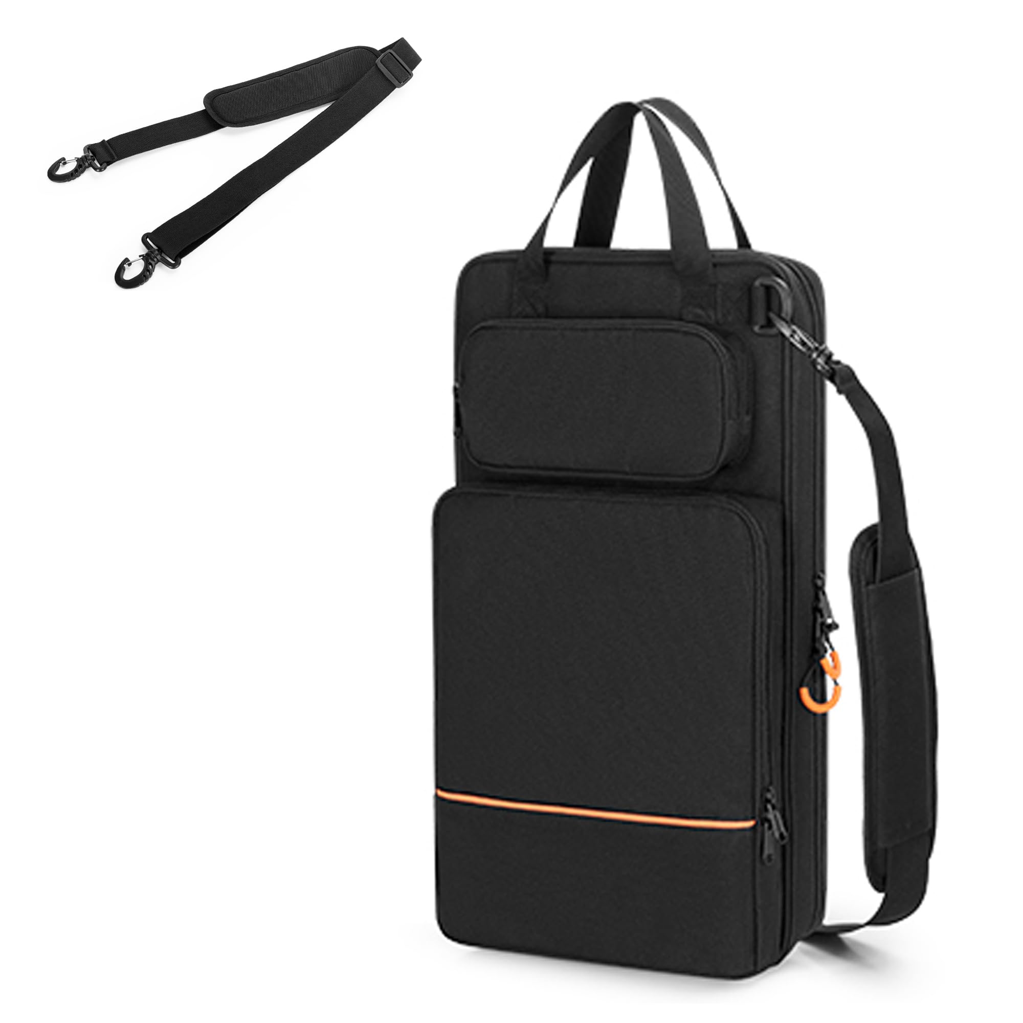 Damero Portable Chef Knife Storage Bag, 600D Oxford Kinfe Organiser with Handle and Removable Shoulder Strap, Camping Storage Bag for Chef's Knife Set (Bag ONLY)