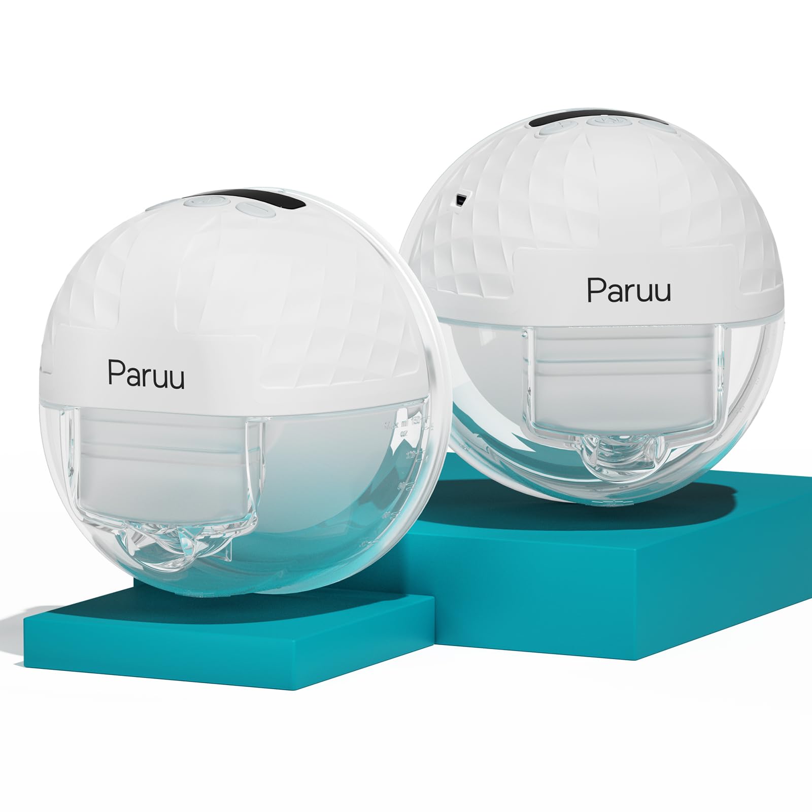 Photo 1 of **FACTORY SEALED**  Paruu P10 Old Version Hands-Free Breast Pump Wearable, 338mmHg Strong Suction, Low Noise, 4 Modes & 9 Levels, Electric Breast Pump Portable, Smart Display, 19/21/24/28mm Insert/Flange, 2 Pack (White)