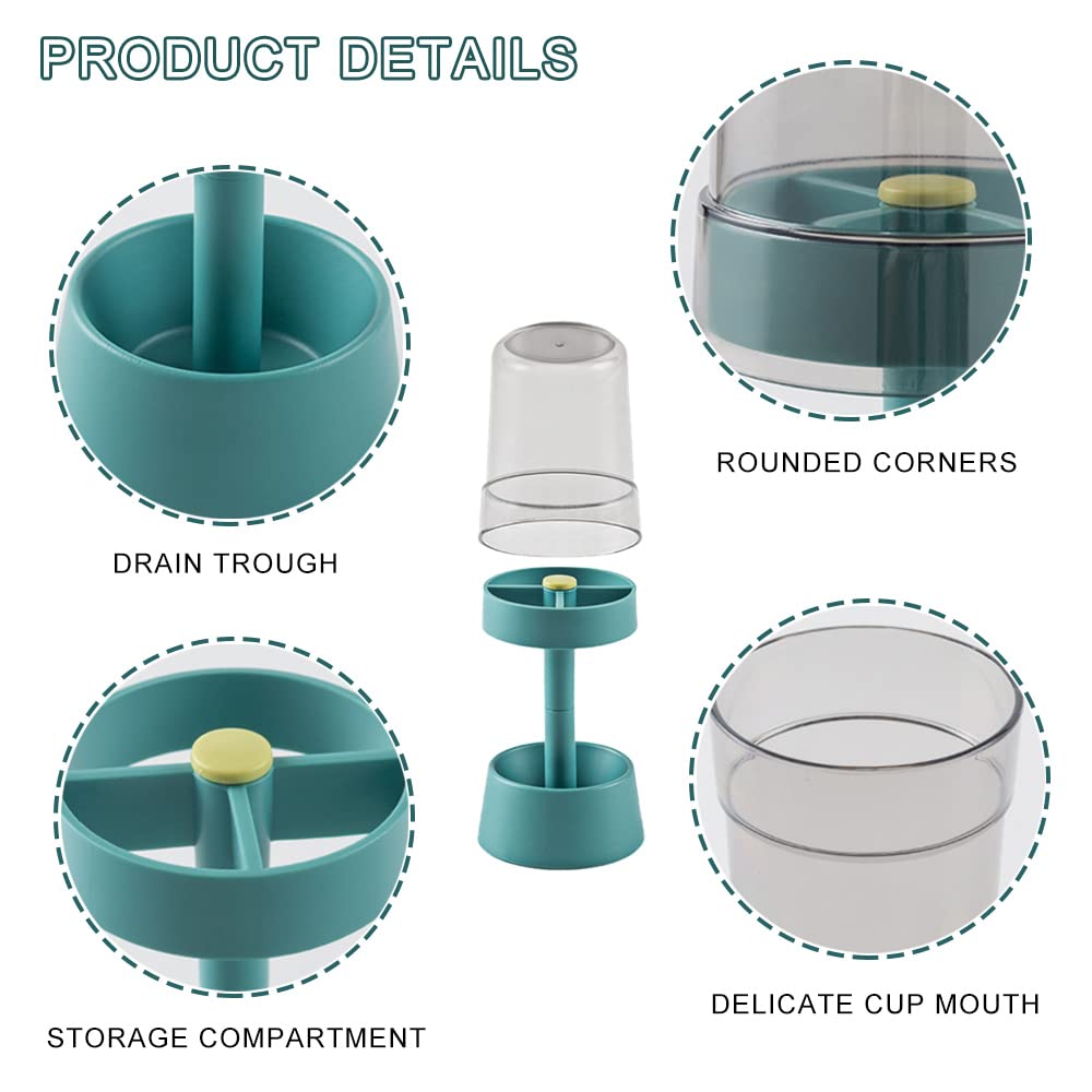 Toothbrush Holder Stand with Tooth Brush Cups/Cover - Image 4
