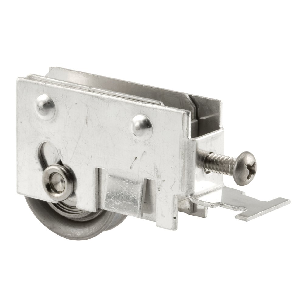 Prime-Line Products D 1778 Door Roller Assembly, 1-1/4-Inch Stainless Steel with Aluminum Housing, Yellow Zinc, 1-1/4 in