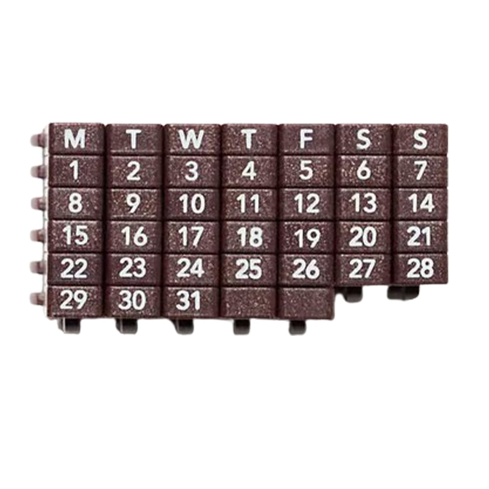 Time Blocks Connected Calendar Stamp,Consolidated Number Stamps Reusable Customizable Build Months Weeks Lists with Ease for Card Making Decoration DIY Scrapbooking (Calendar)