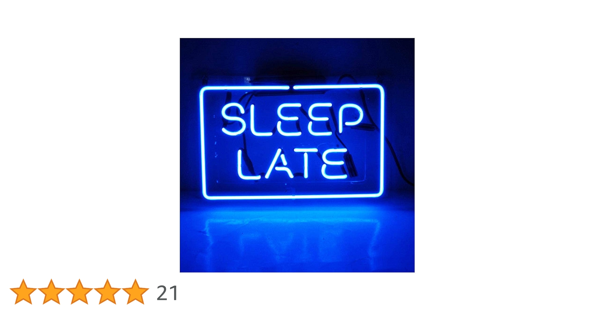 sleep late ネオンサイン 青色 バー 家装飾 インテリア13＊8インチ Amazon.co.jp: sleep late ネオンサイン ライトNEON SIGN 青色