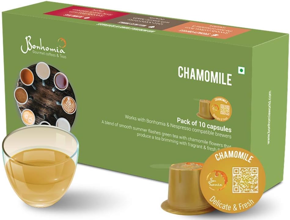 Bonhomia Chamomile - Delicate & Fresh Tea Nespresso Compatible Pods 30 Tea Capsules