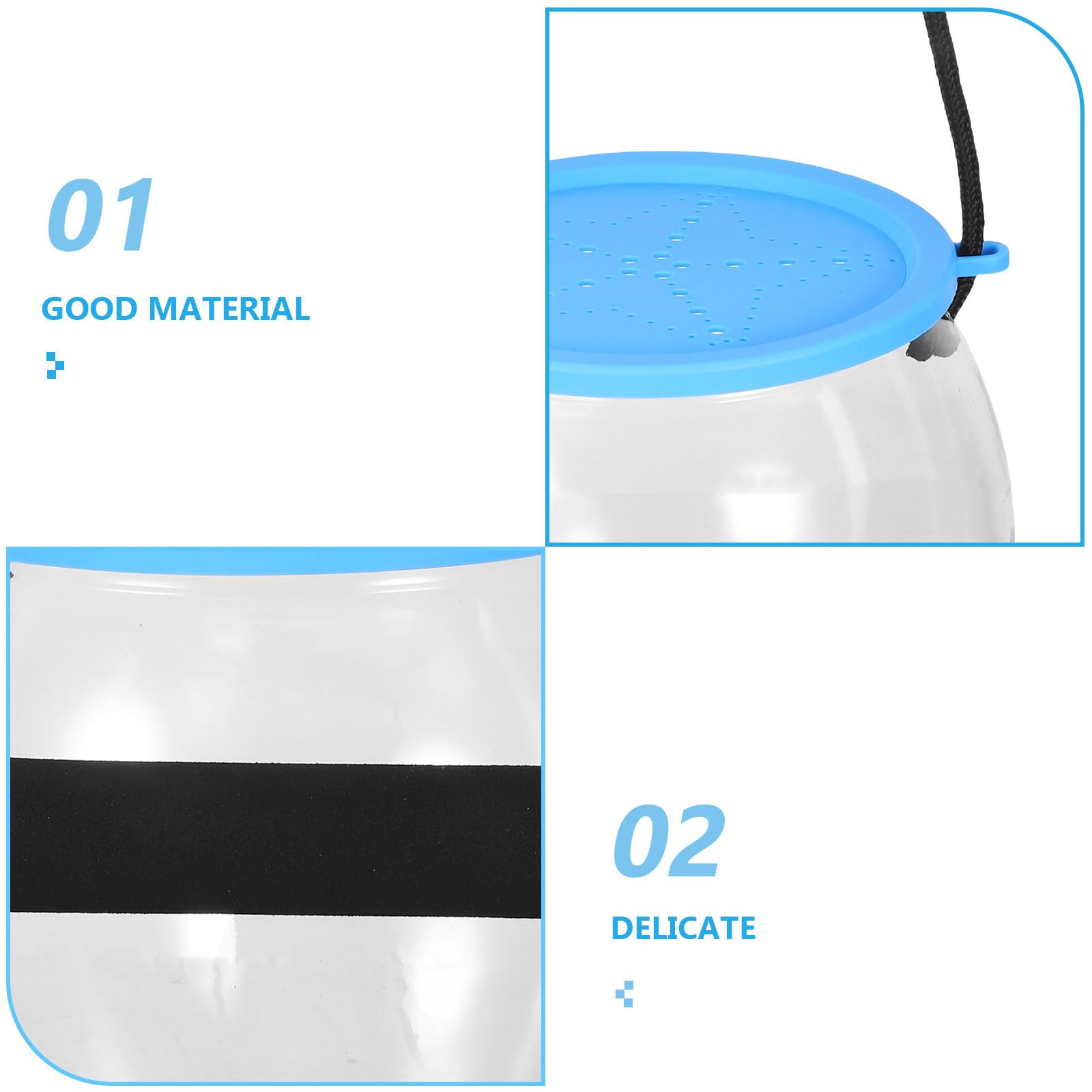 2 Stück Transparentes Tragbares Kunststoff Aquarium