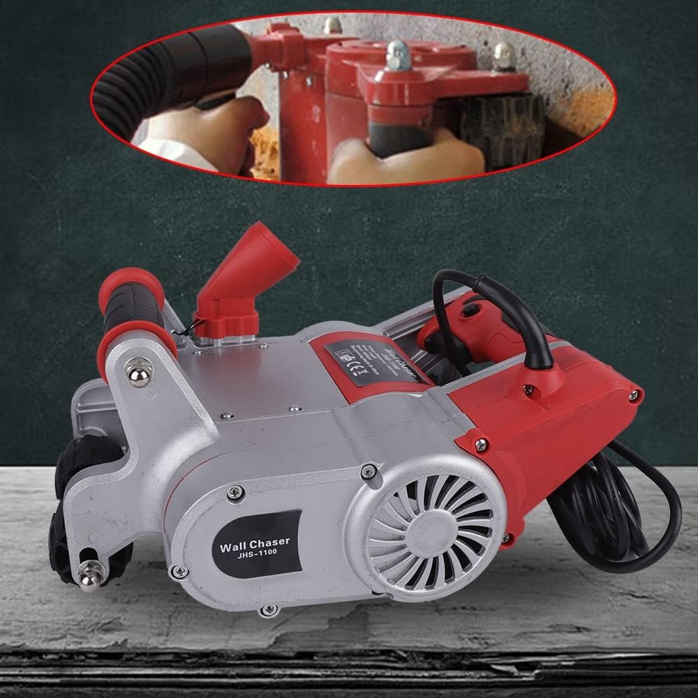 1100W Wall Groove Cutting Machine - Electric Concrete Saw For Brick & Cement Walls