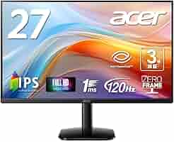 Amazon.co.jp: Acer モニター 27インチ フルHD 非光沢 IPS 120Hz