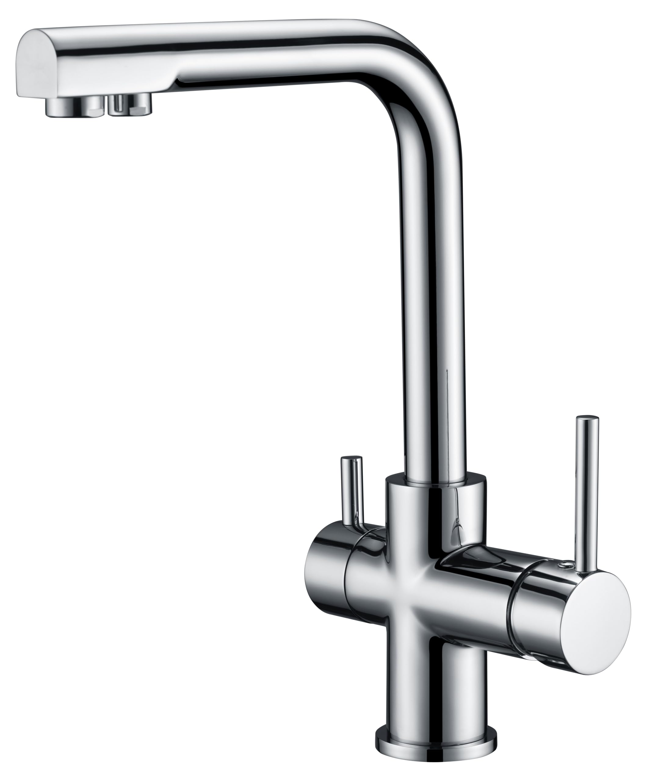 IMEX - Grifo Cocina con Osmosis Integrado | Grifo Momando Osmosis 2 Vías con Ducha Extraíble | Grifería en Latón | Serie Marsella | Color Cromado