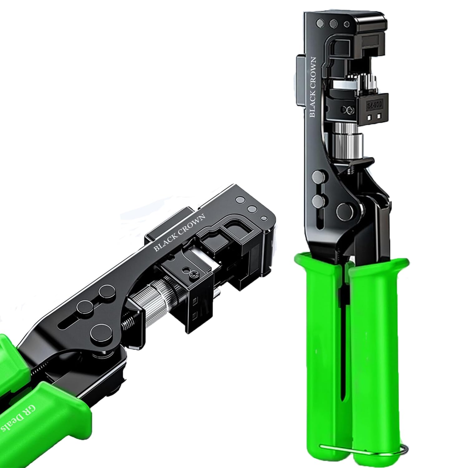 BLACK CROWN Speed Termination Keystone Tool for 90° Angled RJ45 Jacks, Professional Ethernet Punch Down Tool for Cat5e, Cat6 & Cat6a, Heavy Duty Network Cable Crimper & Wire Cutter. (BLC-760B)-image-35
