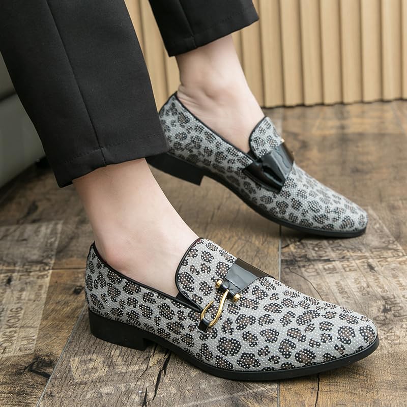 Mens Dress Wedding Party Slip On Shoes Glitter Luxury Penny Loafer Driving Shoes Birtish Formal Smoking Slipper Plus Size 38-473