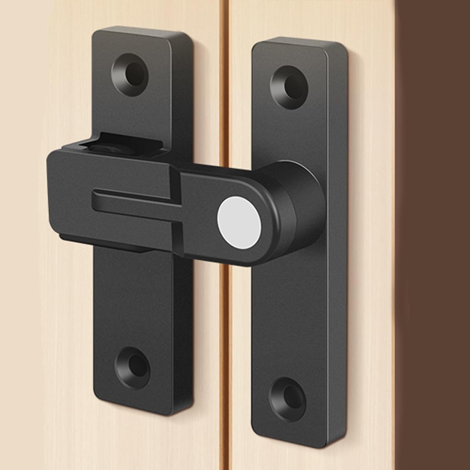 Flip Clasp Latch Lock for Home Security Minimalistic Design180-Degree Sliding Swinging Doors Gates Barns Garages Fences Sheds Windows and Cabinets (Bright White)