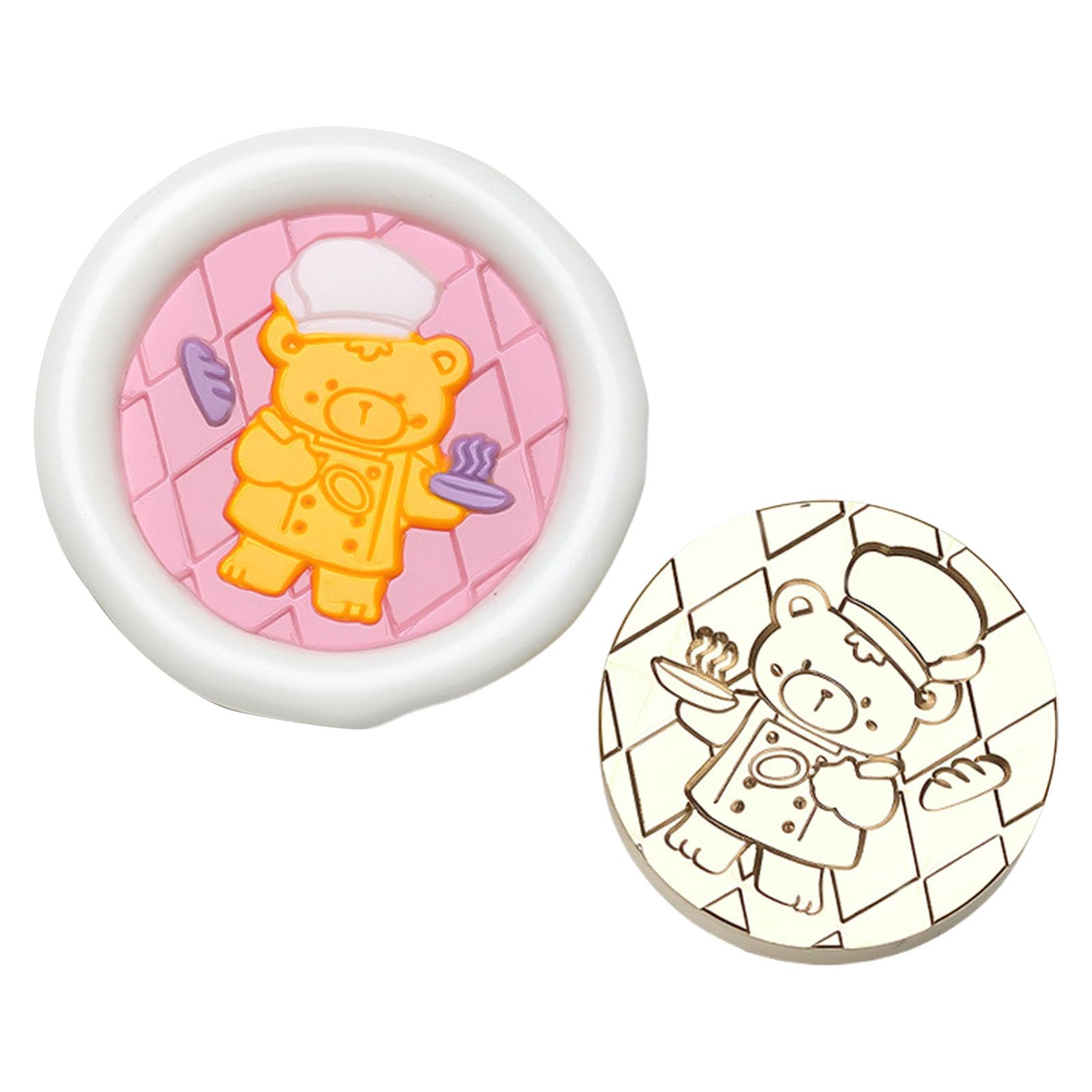 Yhplxyuus Seal Stamp Head Small Bear Seal Stamp Replacement for Envelope Card Wedding Invitations Scrapbooking Waxes