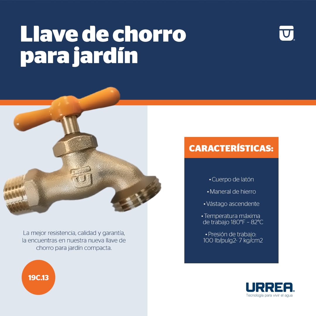 Llave Angular 1/2 Llave De Manguera Urrea Bronce Llave De Paso