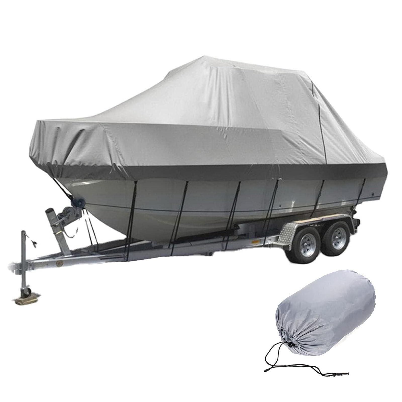 Taud de Bateaux Housse de Bateau avec Sangles Réglables Coupe-ven Couverture Multi-Taille en Tissu Oxford 210D-600D Durable Bâche de Bateau Housse de Yacht,210D-14to16FT/530 * 290cm