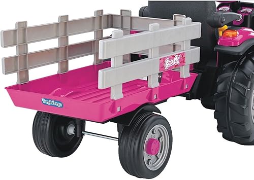 Miniatura 4 de Tractor con remolque Ride On Case IH Magnum de Peg Perego, color rosa