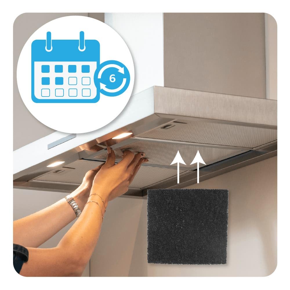 AllSpares Filtr z węglem aktywnym do okapów kuchennych odpowiedni do Airone PCR3 | zamiennik do ACFCRETT21X24X1006 | filtr obiegowy, dopasowana alternatywa dla oryginału | 220 x 240 x 10 mm