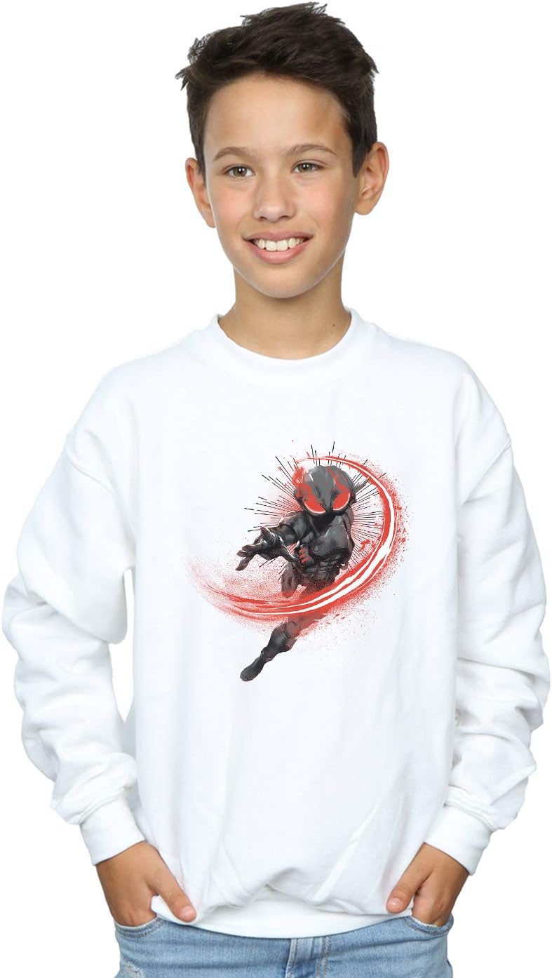 DC Comics Boys Aquaman Black Manta Flash Sweatshirt White 9-11 Years