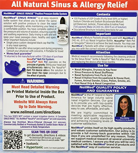 Neilmed Sinus Rinse 100 Salt Premixed Packets For Allergies & Sinus (Pack Of 2) #TOP1