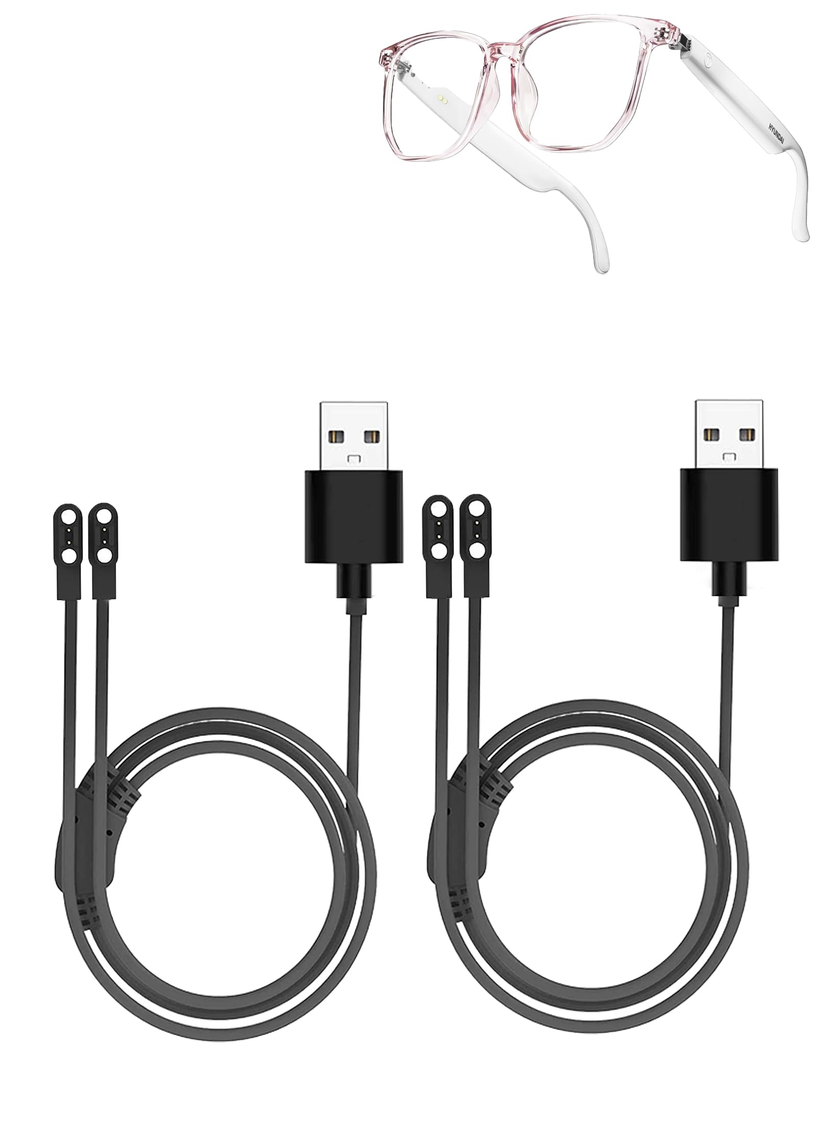 Diagram showing reinforced design and safety protections of the WUNIAK charging cable