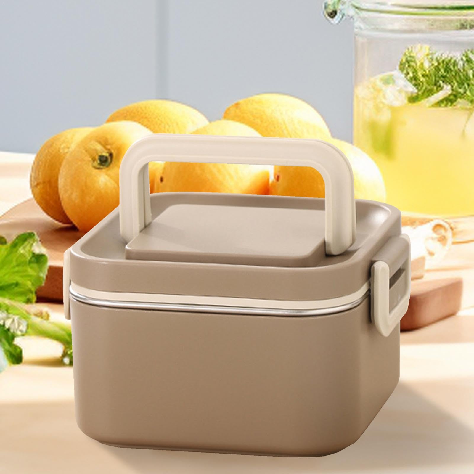 KARRICO Bento Box Adulti XL A Prova Di Perdite 2000ml | Contenitore Pranzo Con Posate E Salsa | Lavabile In Lavastoviglie E Microonde | Nero