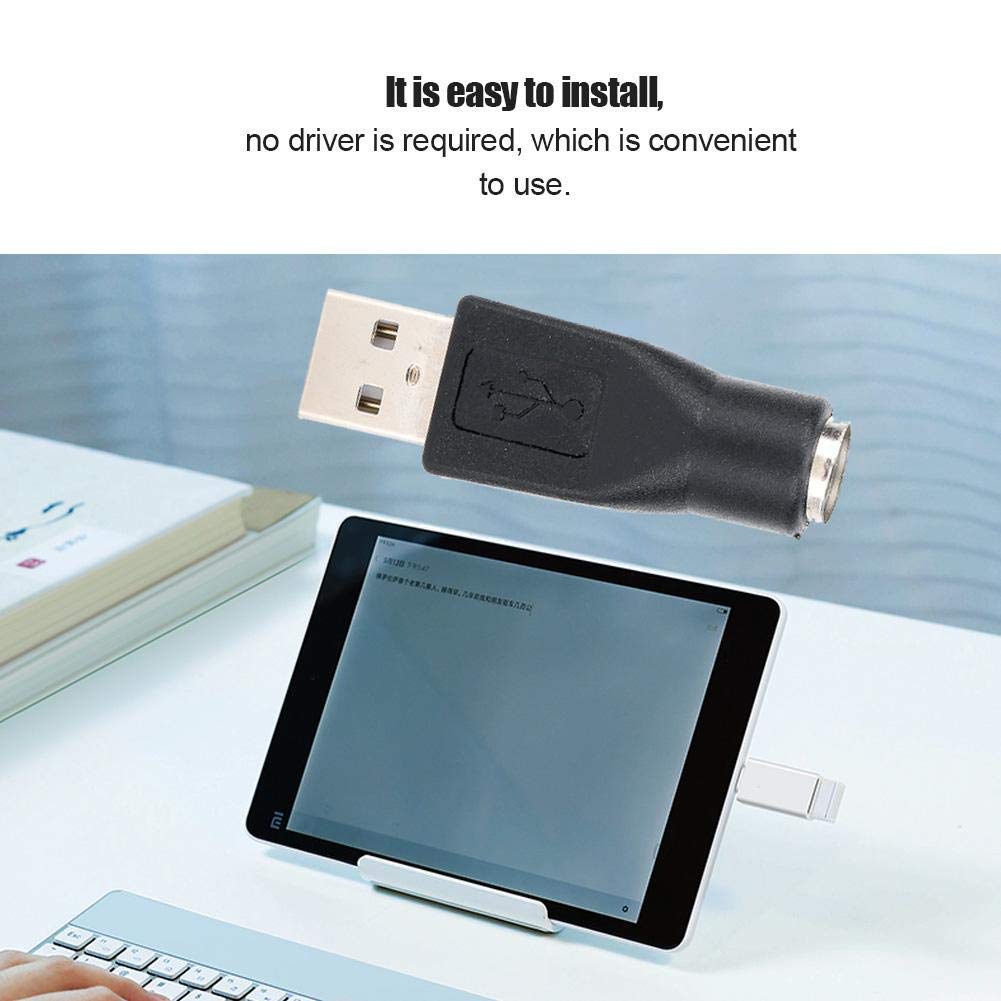 ASHATA 5 szt. adapter USB męski do konwerter myszy lub klawiatury, mały i przenośny, Plug and Play