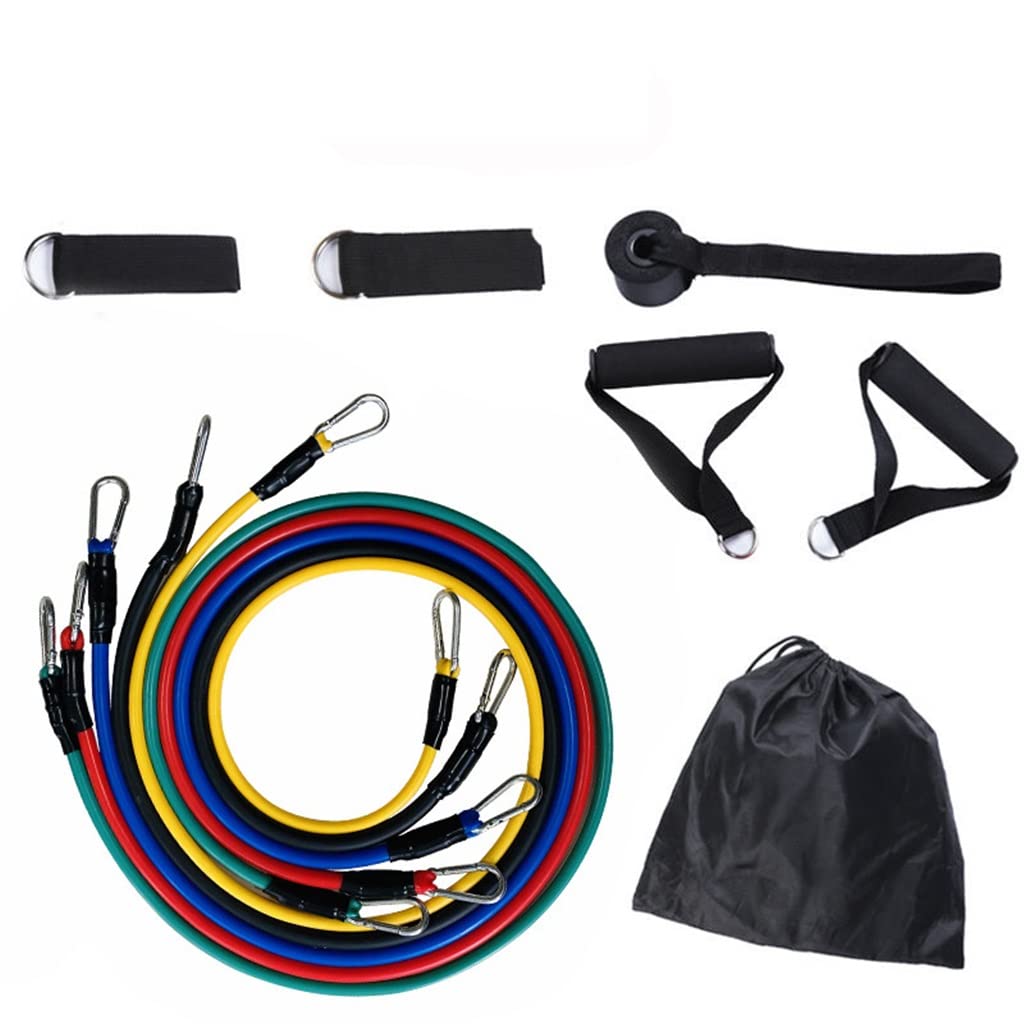 11 Pcs Set Latex Resistance Band Training Exercise Tube Yoga Rope Pull Elastic Rubber Expander Fitness Equipment Belt