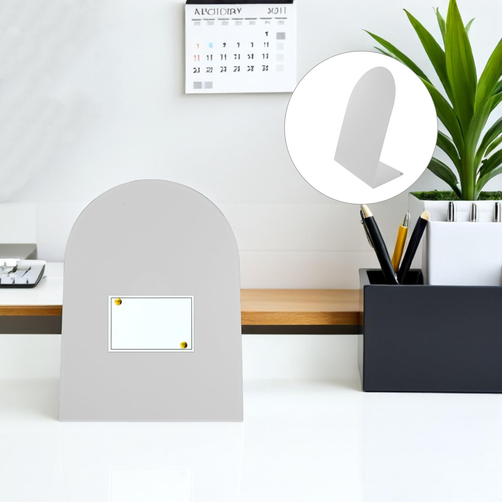 Lavagna Supporto Bianca in da Scrivania Magnetica e Ferro Magnetico per Promemoria per Casa e Workspace