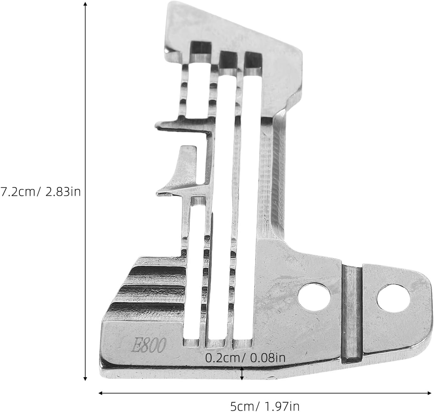 TOMETURE 3pcs Serger Overlock Needle Plate Compatible for E800, 3‑Thread Metal Throat Plate, Replacement Part for Overlock/Overlocker Sewing Machines