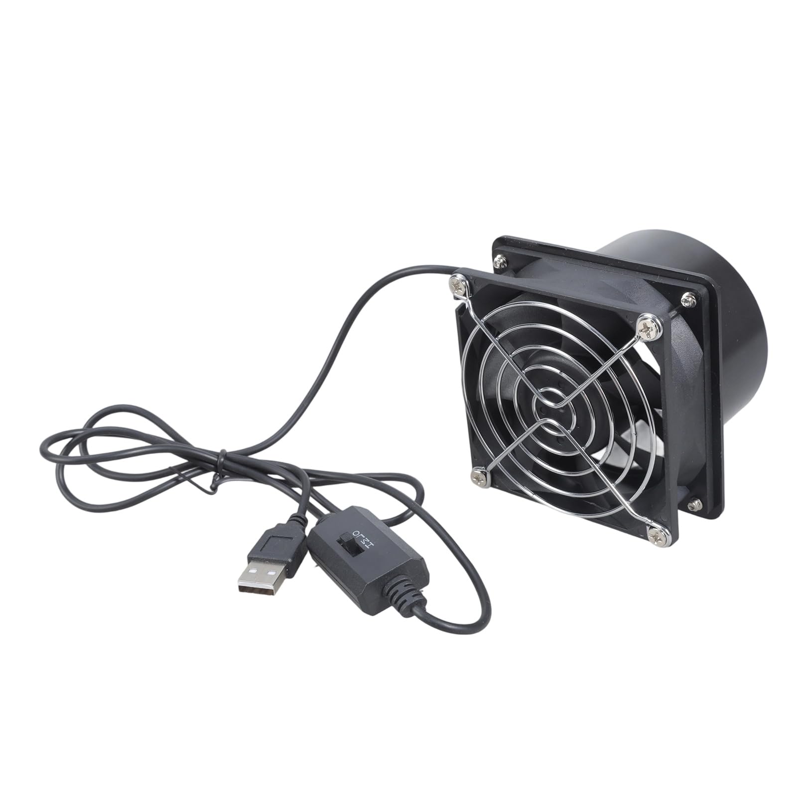 Kalttoy Usb 3-Speed Exhaust Fan 3000Rpm 50Cfm Removable For Kitchen Bathroom Greenhouse Ventilation Exhaust Fan For Garage