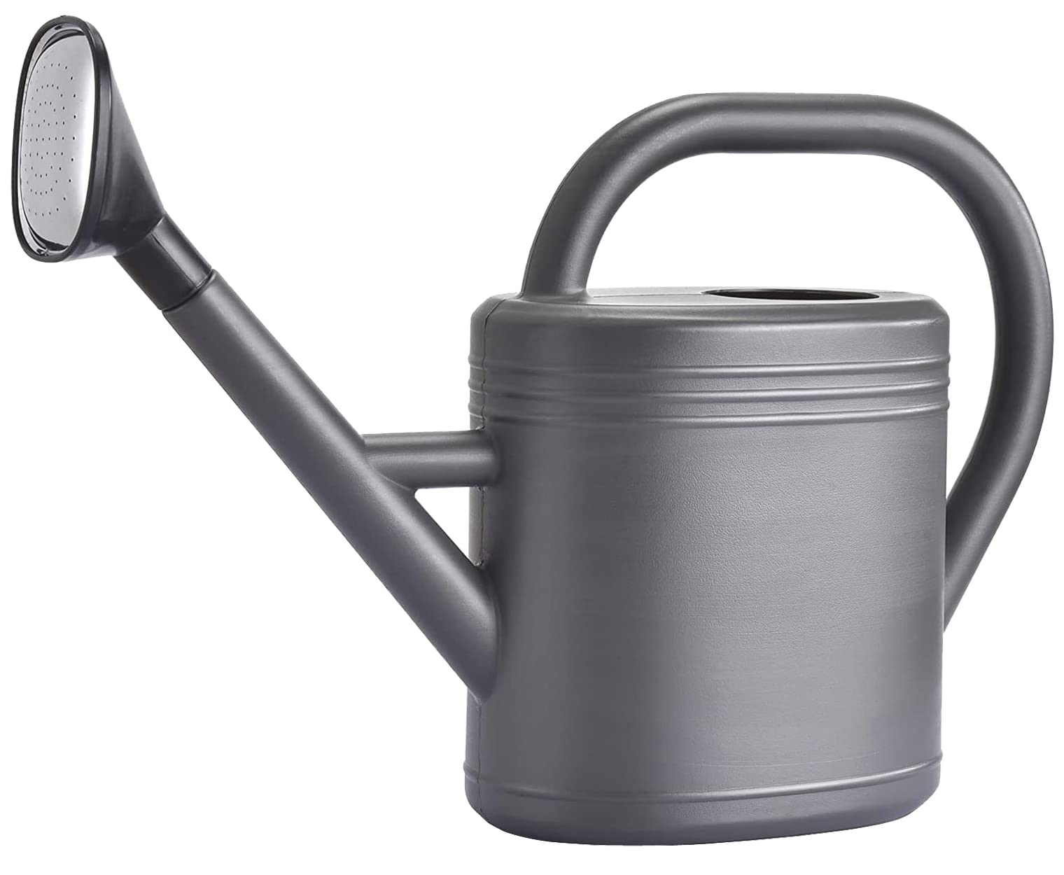 Annaffiatoio da 1,5 galloni per piante da esterno, grande annaffiatoio da giardino in plastica con bocca lunga per piante da appartamento da interno, tanica d'acqua con testa spruzzatore staccabile
