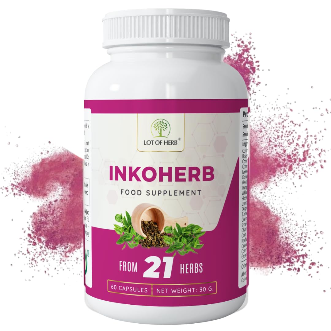 LOT OF HERBInkoherb Bladder Control Tablets from [21 Herbs] for strengthening of Bladder Function & Leak-Free Life - Can aid in Incontinence, Bladder Weakness, Urinary Urgency - 60 Capsules