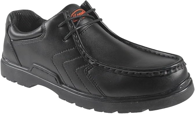 Mens Macadam Smart Casual Leather Lace Up Shoes Classic Wallabee Shoe Black Comfort Work Office