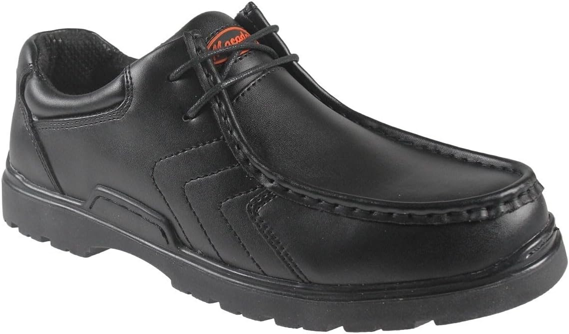 Mens Macadam Smart Casual Leather Lace Up Shoes Classic Wallabee Shoe Black Comfort Work Office