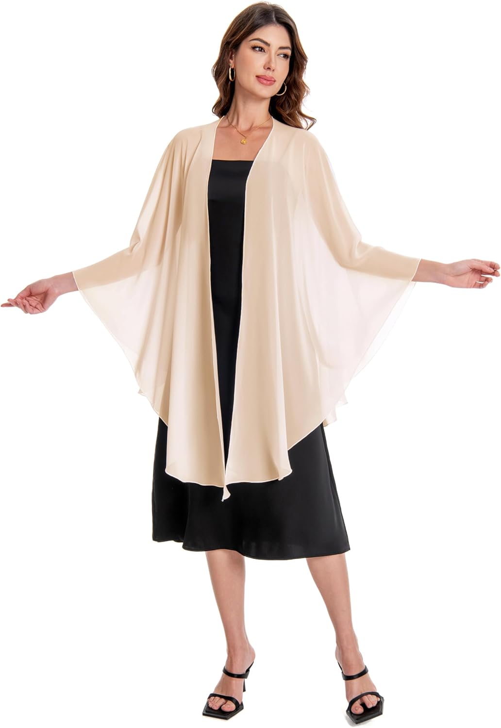 Baoqiya Chiffon Shawls and Wraps Wedding Party Shawl Scarf for Women Bridal Evening Dress on Special Occasion Dresses - Image 4