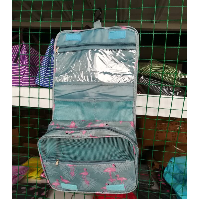 AUGEN Travel Cosmetic Bag With Hanging Hook, Portable Makeup Bag Organizer For Women, Water-Resistant Travel Essentials Toiletry Bag Accessories