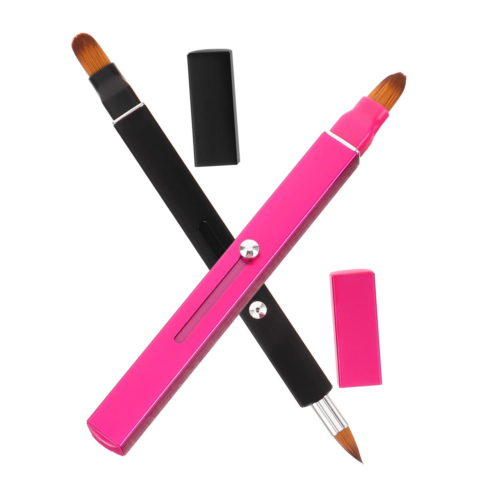 Healeved Dual-ended Lip Brush Retractable Design Lipstick and Lip Gloss Applicator Soft Tips for Professional and Beginner Makeup