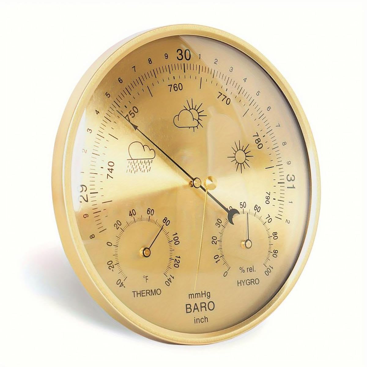 3 in 1 Barometer Thermometer Hygrometer, Analog for Air Pressure, Temperature, and Humidity Measurement,Simple Elegant Practical Multifunctional Weather for Home Wall,Office