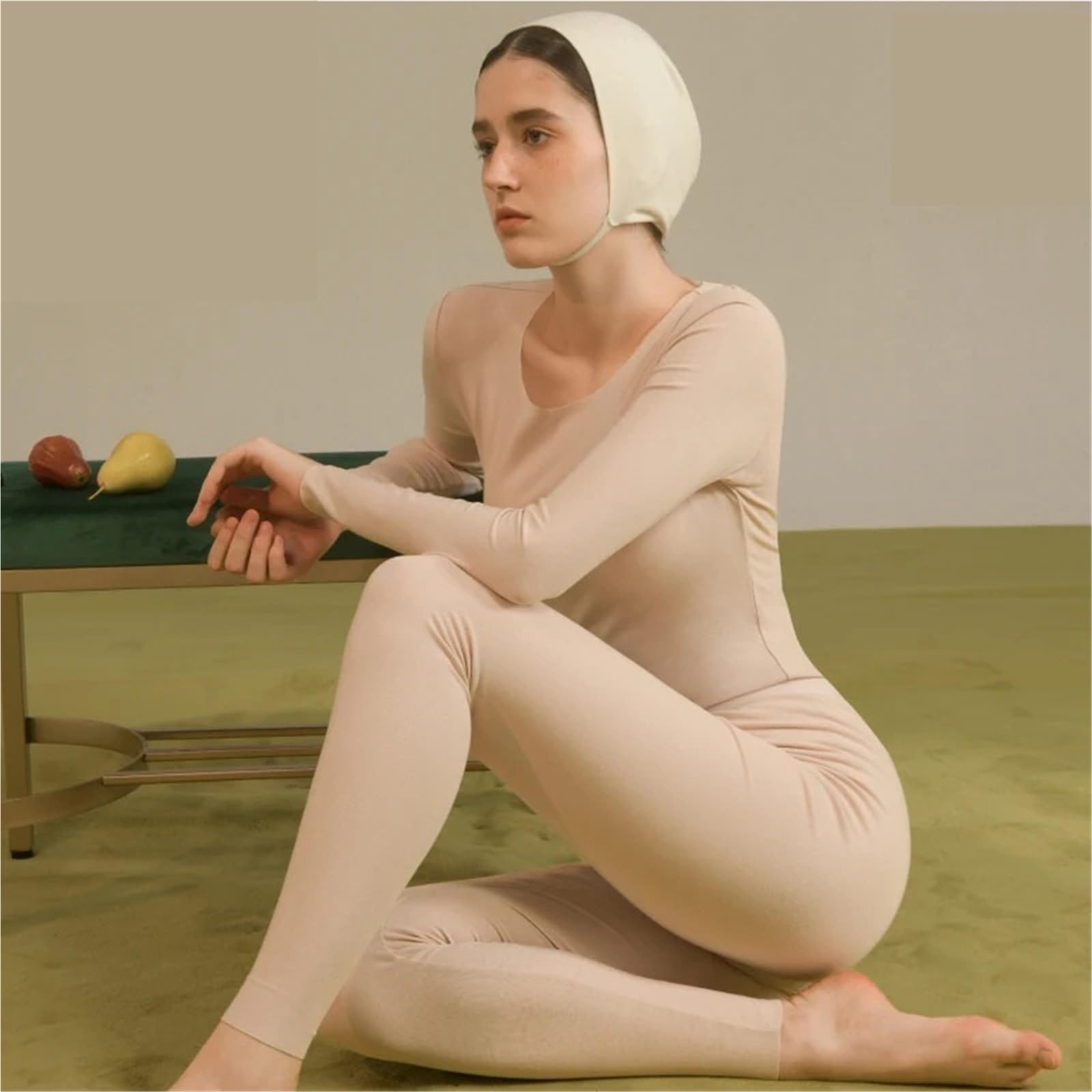 Set di Biancheria Intima Termica da Donna 2 Pezzi Dolcevita Invernale Termico Top Mutandoni Antistatici