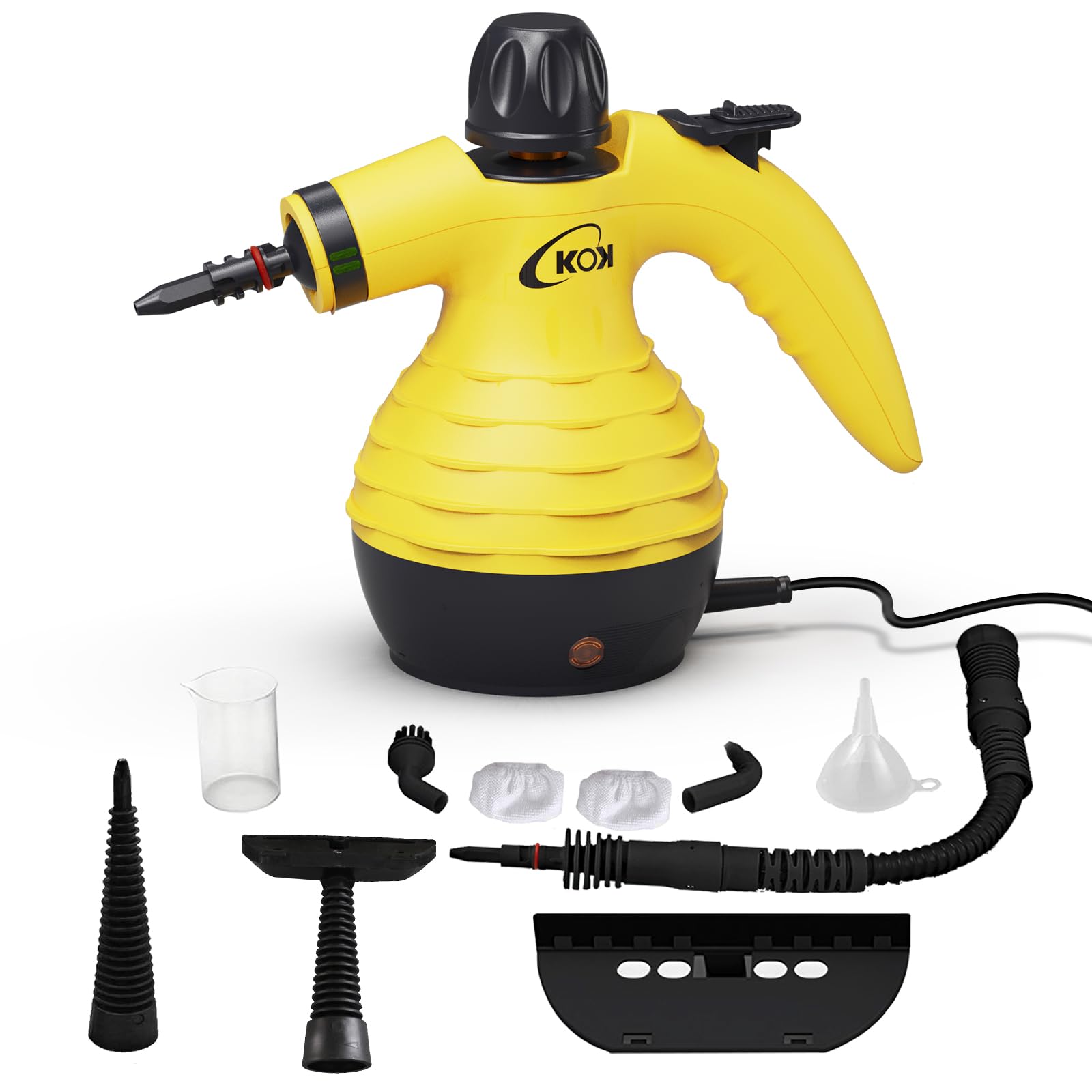 KOK Handheld Steam Cleaner, 221°F High-Temperature, 10-in-1 Accessory Kit, Multi-Surface Cleaning?for Kitchen/Bathroom/Car/Floors