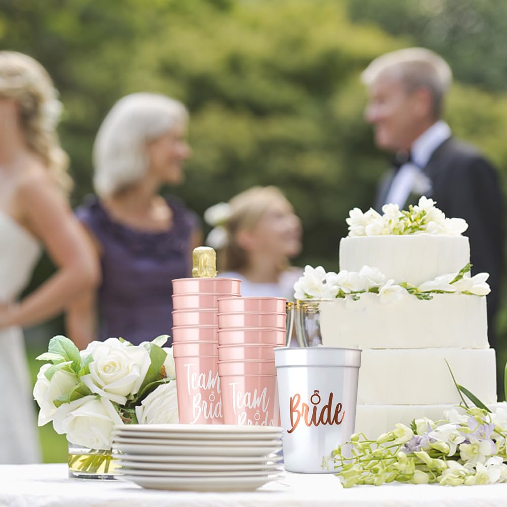 12 Tazze Per Addio Al Nubilato - Bicchieri Da Vino Per Sposa E Squadra, Design Impilabile