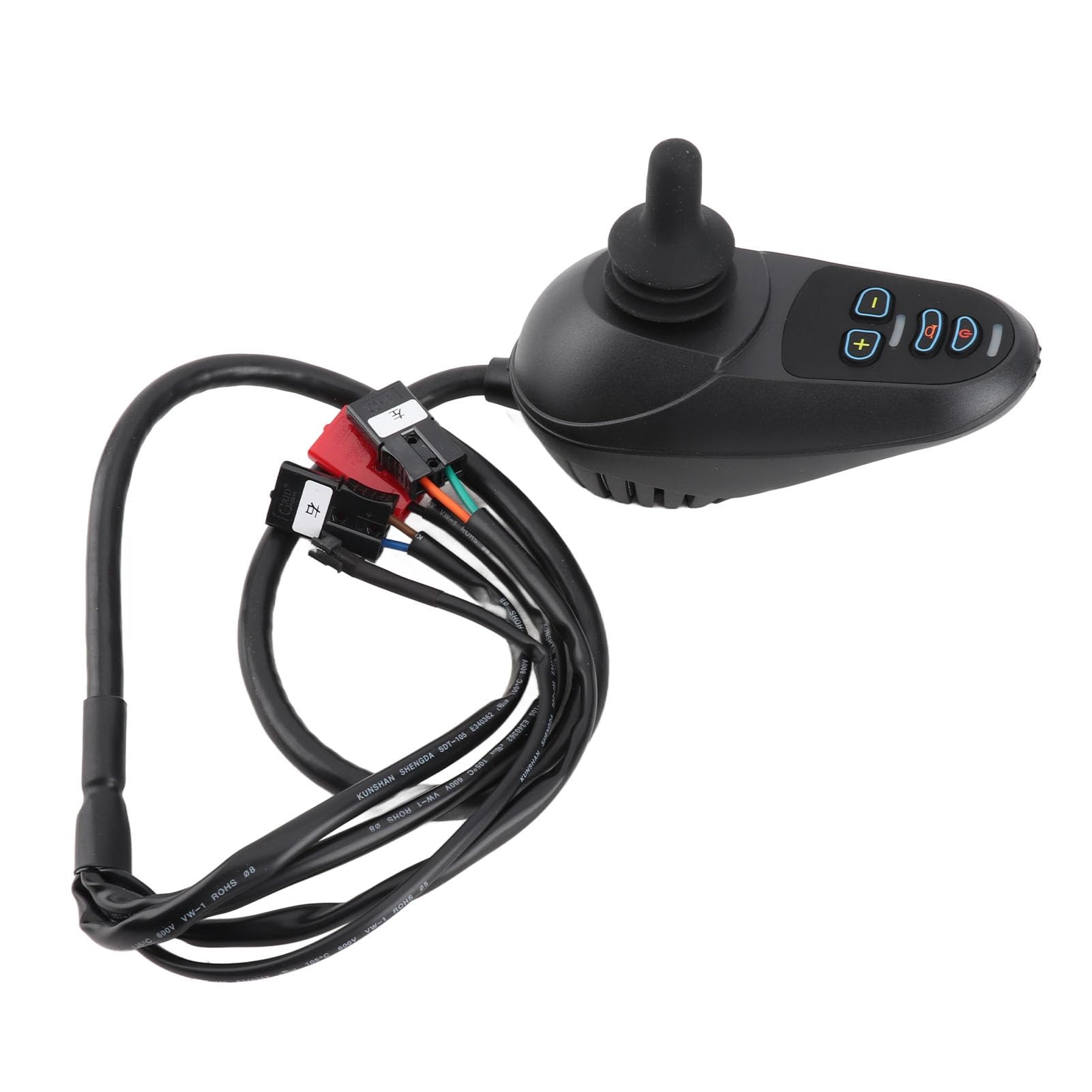 Sorandy Controlador Universal de Palanca de Mando para Silla de Ruedas Eléctrica, 24 V CC, 4 Teclas con Rampa de Velocidad Ajustable, Protección Antideslizante para Estacionamiento, Ideal para
