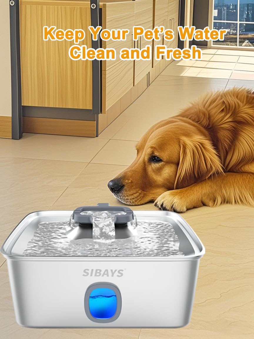 SIBAYS Filtri per fontana d'acqua per gatti, 15 l, ricambio per filtri per fontana d'acqua per cani, realizzati in carbone attivo e cotone PP, confezione da 8 filtri, confezione da 8 spugne pre-filtro