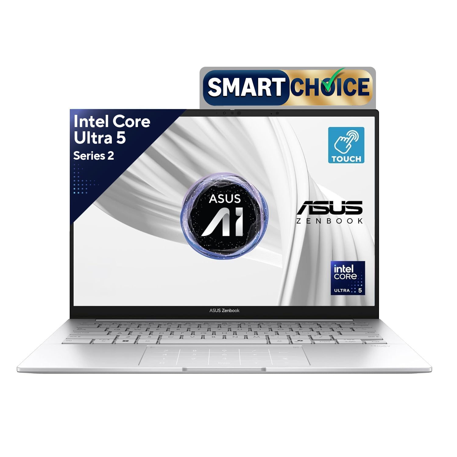ASUS Zenbook 14, 14" 3K (2880 x 1800) OLED, Touch Screen, Intel Core Ultra 5,(16GB RAM/1 TB/Intel Arc iGPU/Windows 11/MS Office 365 Basic(1Year)*/Offi...